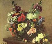 Henri Fantin-Latour Bouquet de Fleurs Diverses oil painting picture wholesale